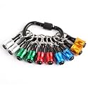 Katerk Portable Bit Holder Keychain 10Pcs 1/4" Hex Shank Drill Bit Holders