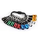 Katerk Portable Bit Holder Keychain 12Pcs 1/4" Hex Shank Drill Bit Holders