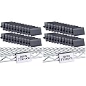 Kathfly 100 Pcs Wire Shelf Label Holders Compatible with Metro 1-1/4in Shelves, Plastic Wire Rack Label Holder 3 l x 1.25 H Price Tag Shelf Clips On, Black (Pack of 2)