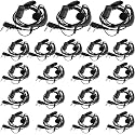 Kathfly 20 Pack Walkie Talkie Earpiece with Mic G Shape 2 Pin Headset Two Way Radio Earpiece Compatible with Baofeng Uv-5r Retevis Rt68 Rt21 Rt22 H-777 Bf-888s Pxton