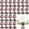 Kathfly 24 Pcs Table Number Holders Metal Place Card Clip,Antique Copper