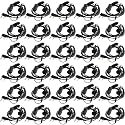 Kathfly 30 Pack Walkie Talkie Earpiece with Mic G Shape 2 Pin Headset Two Way Radio Earpiece Compatible with Baofeng Uv-5r Retevis Rt68 Rt21 Rt22 H-777 Bf-888s Pxton