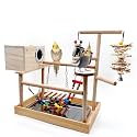kathson Bird Playground,Parrot Play Stand,Parakeet Play Gym with Breeding Box and Food Cups,Cockatiel Perch Stand with Chewing&Exercise Toys,Birds Playstand for Budgie Conures Lovebirds
