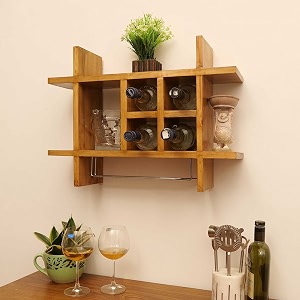 katkaria creations teak wood bar cabinet  wall mounted bar cabinet  wooden bar cabinets for home  modern wine cellar  1 year warranty