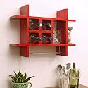Katkaria Creations Wall Mounted Bar Cabinet | Wall Bar Cabinet | Bar Cabinets for Home | Mini Bar Cabinet for Home and Office décor