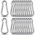 KATUMO 2 Inch Carabiner Clip, 304 Stainless Steel Spring Snap Hook, 207LBS Holding Capacity Quick Link Clip, Small Metal Clips for Key Chain Flag Dog Leash Camping Hiking Fishing Hanging