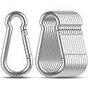 KATUMO 2 Inch Carabiner Clip, 304 Stainless Steel Spring Snap Hook, 207LBS Holding Capacity Quick Link Clip, Small Metal Clips for Key Chain Flag Dog Leash Camping Hiking Fishing Hanging