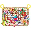 KATUMO Bird Toys, Large Bird Foraging Wall Toy, Woven Climbing Hammock Mat