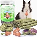KATUMO Rabbit Chew Toys, Bunny Treats Natural Timothy Hay Sticks