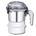 KAUS Kitchen - Sujata Mixer Grinder compatible stainless steel chutney jar with lid locks - 400 ML For all Sujata 900 Watt Mixer grinder, Powermatic, Supermix, Dynamix and Multimix
