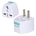 KAVANA (3 pcs) Type G Universal Travel Adaptor,UK Adaptor for Indian Pins,Flat 3 Pin Power Connector Adaptor for for UK, England, Dubai, Hong Kong, Ireland, Wales, Scotland (USA 2 PIN, Pack 2)