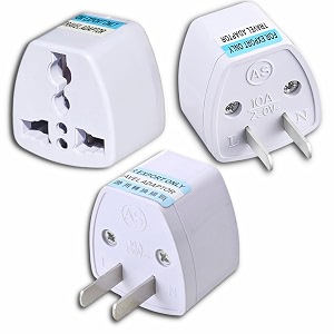 kavana 3 pcs type-a india to us converter plug - usa adapter for indian plug  india to usa universal travel adapter for usa canada mexico brazil cuba thailand taiwan japan panama etc