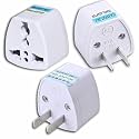 KAVANA (3 pcs) Type-A india to us converter plug - USA Adapter for indian plug // India to USA Universal Travel Adapter for USA, Canada, Mexico, Brazil, Cuba, Thailand, Taiwan, Japan, Panama, etc