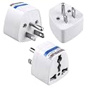 KAVANA (3 pcs) Type G Universal Travel Adaptor,UK Adaptor for Indian Pins,Flat 3 Pin Power Connector Adaptor for for UK, England, Dubai, Hong Kong, Ireland, Wales, Scotland (USA 3 PIN, Pack 3)