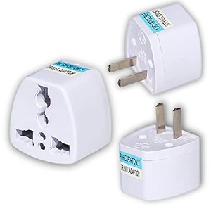 kavana 3 pcs universal travel adaptor type g uk connector for indian pins flat 3 pin power connector adaptor for uk england dubai hong kong ireland wales scotland