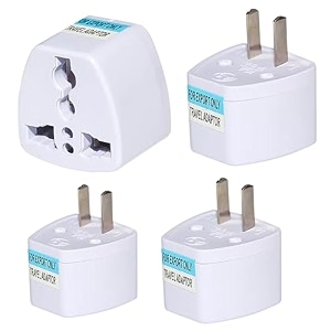 kavana 3 pcs type g universal travel adaptoruk adaptor for indian pinsflat 3 pin power connector adaptor for for uk england dubai hong kong ireland wales scotland usa 2 pin pack 4