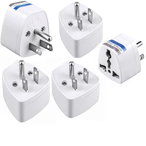 kavana 3 pcs type g universal travel adaptoruk adaptor for indian pinsflat 3 pin power connector adaptor for for uk england dubai hong kong ireland wales scotland usa 3 pin pack 5
