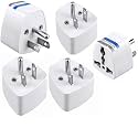 KAVANA (3 pcs) Type G Universal Travel Adaptor,UK Adaptor for Indian Pins,Flat 3 Pin Power Connector Adaptor for for UK, England, Dubai, Hong Kong, Ireland, Wales, Scotland (USA 3 PIN, Pack 5)