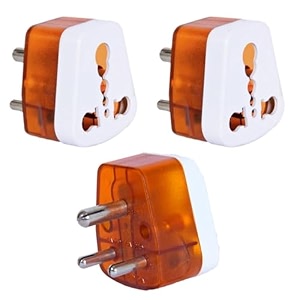 kavana 6a to 16a converter plug  6 amp to 16 amp converter plug useful for 16a extension board with16a socket and 16 ampere topfor acrefrigratoretc230 volt acorange3 piece
