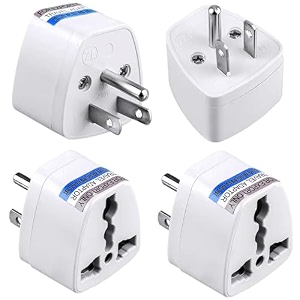 kavana 3 pcs type g universal travel adaptoruk adaptor for indian pinsflat 3 pin power connector adaptor for for uk england dubai hong kong ireland wales scotland usa 3 pin pack 4
