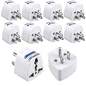 KAVANA (3 pcs) Type G Universal Travel Adaptor,UK Adaptor for Indian Pins,Flat 3 Pin Power Connector Adaptor for for UK, England, Dubai, Hong Kong, Ireland, Wales, Scotland (USA 3 PIN, Pack 10)