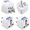 KAVANA (3 pcs) Type G Universal Travel Adaptor,UK Adaptor for Indian Pins,Flat 3 Pin Power Connector Adaptor for for UK, England, Dubai, Hong Kong, Ireland, Wales, Scotland (USA 3 PIN, Pack 4)
