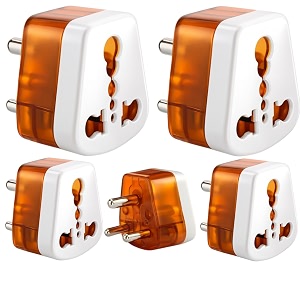 kavana 6a to 16a converter plug5a to 15a  6 amp to 16 amp converterconversion plug converts 6a socket to 16 a socket for geysers acrefrigratormic rowaveetc for indian and international plugs