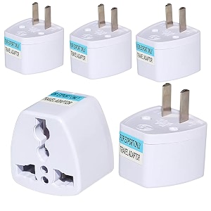 kavana 3 pcs type g universal travel adaptoruk adaptor for indian pinsflat 3 pin power connector adaptor for for uk england dubai hong kong ireland wales scotland usa 2 pin pack 5