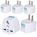 KAVANA (3 pcs) Type G Universal Travel Adaptor,UK Adaptor for Indian Pins,Flat 3 Pin Power Connector Adaptor for for UK, England, Dubai, Hong Kong, Ireland, Wales, Scotland (USA 2 PIN, Pack 5)