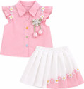 KAVIA FASHION Girls Casual Top Skirt