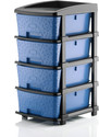 KAVIRA STONE_4XL_BLUE Plastic Free Standing Chest of Drawers