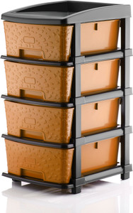 kavira stone_4xl_orange plastic free standing chest of drawers