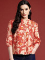 Kavisaa Casual Regular Sleeves Printed Women Multicolor