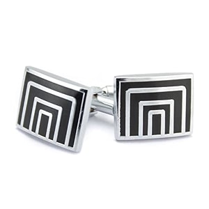 kavove the starlet black amp silver cufflink for men