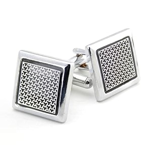 kavove the starlet black amp silver cufflink for men