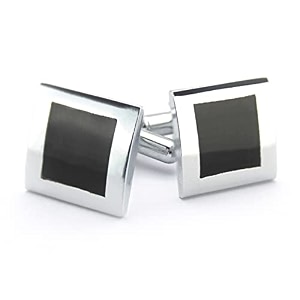 kavove the starlet black amp silver cufflink for men