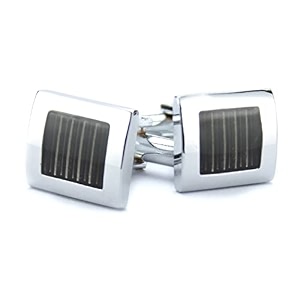 kavove the starlet black amp silver cufflink for men