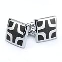 Kavove The Starlet Black & Silver Cufflink For Men