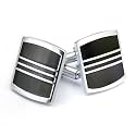 Kavove The Starlet Black & Silver Cufflink For Men