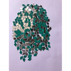 diamond shape mirror kit for jewellery makingother craft work like project amp lippan art mud work total-200 piecefree fabric glue cone diamond framed wall mount white
