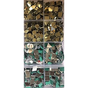 mix mirror kit for jewellery makingother craft work like project amp lippan art mud worktotal-800 piece-100 piece of each shapefree fabric gluegoldenampwhite mix