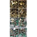 Mix Mirror kit for Jewellery Making,Other Craft Work Like Project &amp; lippan Art, mud Work(Total-800 piece-100 Piece of Each Shape)[Free Fabric Glue.](Golden&amp;White Mix)