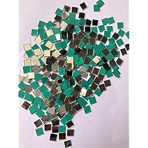 kavya fashion square shape mirror kit for jewellery makingother craft work total-200 pieces free fabric glue cone square shape