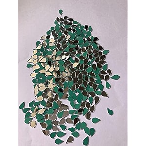 kavya fashion teardrop shape mirror kit for jewellery makingother craft work total-200 pieces free fabric glue cone teardrop shape