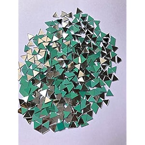 kavya fashion triangle shape mirror kit for jewellery makingother craft work total-200 pieces free fabric glue cone triangle shape
