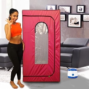 kawachi portable steam sauna bath for health and beauty  foldable detox spa with 15l steam generator  home use for weight loss skin glow stress relief amp relaxation without chair