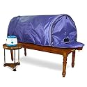Kawachi Portable Full-Body Steam Sauna Bath with 750W Steam Generator, Foldable Tent &amp; Plastic Stool – 1.5L Home Spa for Detox, Relaxation &amp; Weight-Loss Therapy Violet