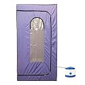 Kawachi Portable Full-Body Steam Sauna Bath with 750W Steam Generator, Foldable Tent &amp; Plastic Stool – 1.5L Home Spa for Detox, Relaxation &amp; Weight-Loss Therapy Violet