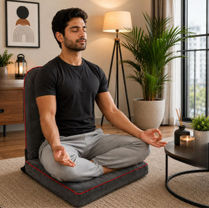 KAWACHI Yoga Meditation Chair Back Support Gray