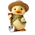 Kawaii Duck Figurine Desk Decor Whimsical Decor for Home Office Plant Pot